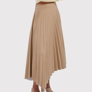 Jonathan Simkhai Vegan Leather Pleated Skirt